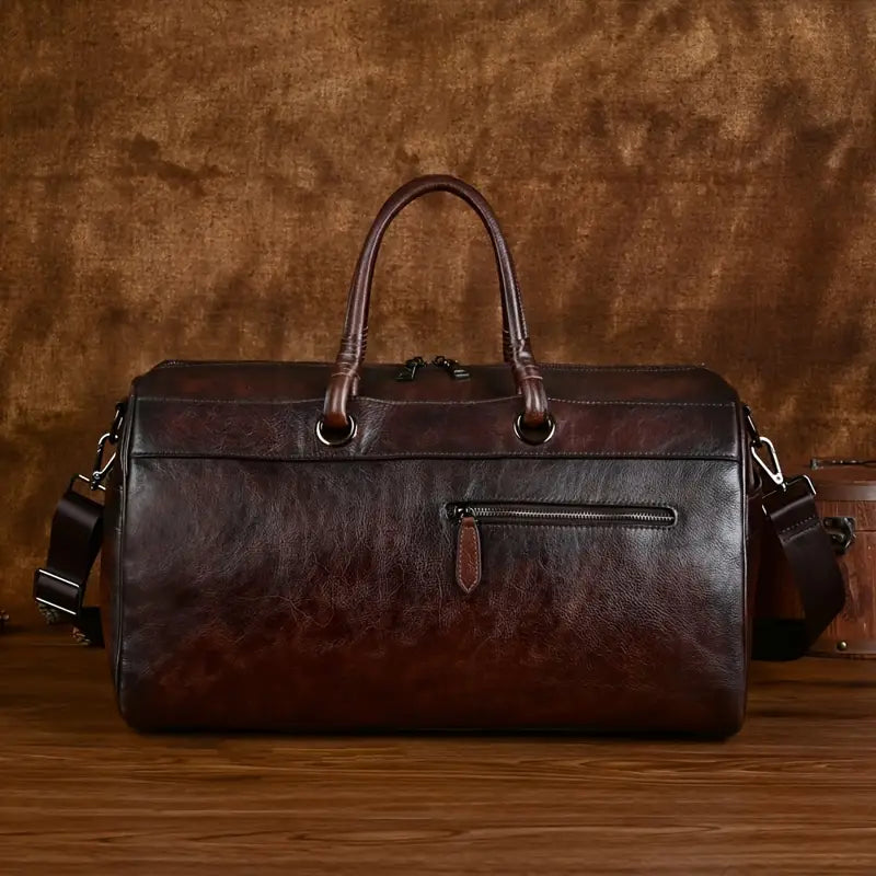 Ægte læder kvinders retro crossbody taske