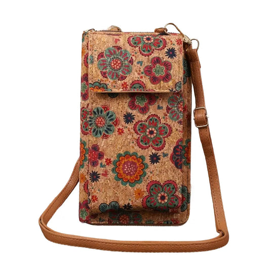 Lila Boho Blomstret Crossbody Pung